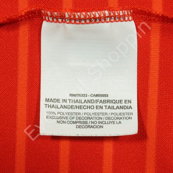 Nike Golf Standard Fit Dri-Fit Icon Stripe Polo Shirt in Red / Orange Size Large - Picture 5 of 6